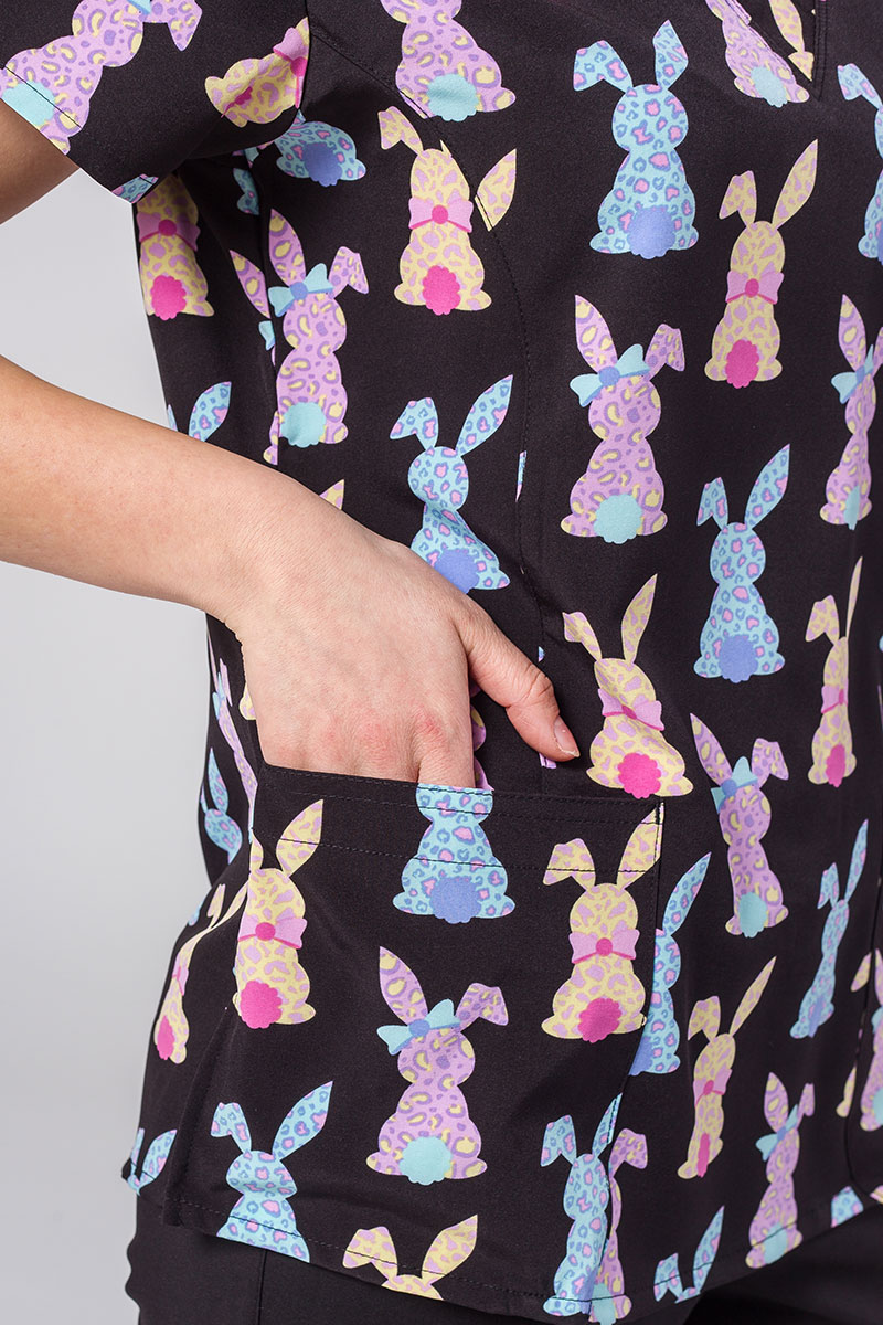 Kolorowa bluza damska Maevn Prints kolorowe króliki-5