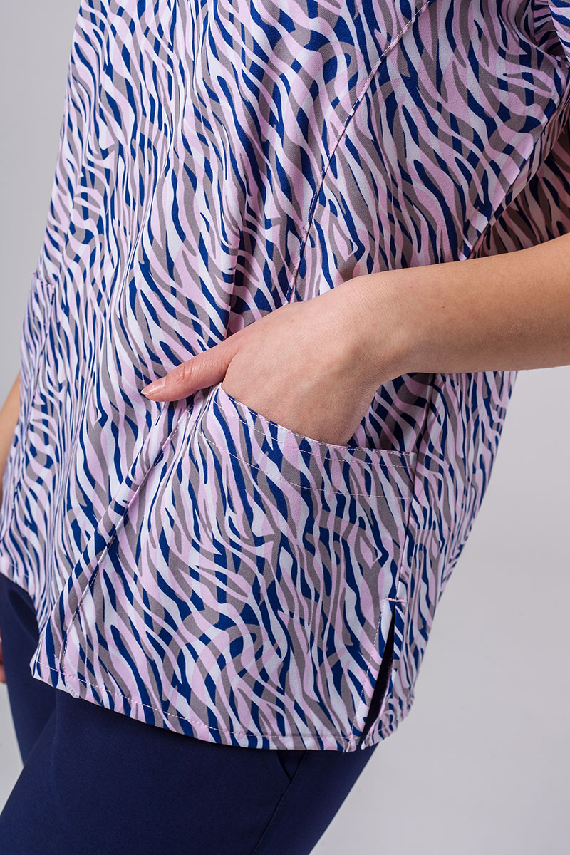 Kolorowa bluza damska Maevn Prints fioletowa zebra-5