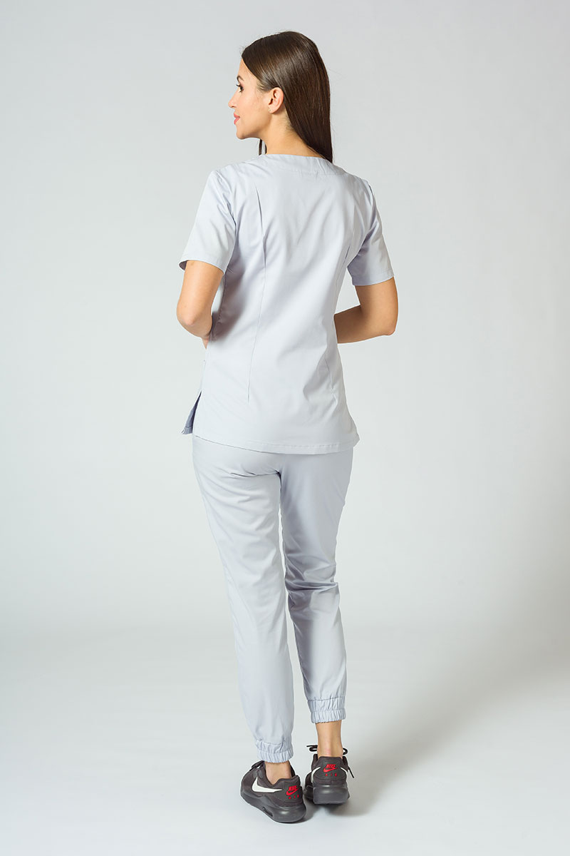Komplet medyczny Sunrise Uniforms Basic Jogger popielaty (ze spodniami Easy)-1