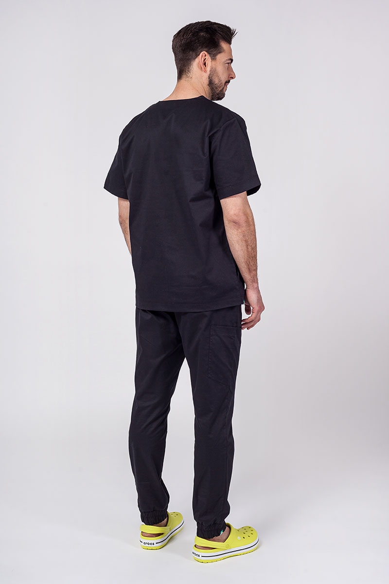 Komplet medyczny męski Sunrise Uniforms Active Men (bluza Flex, spodnie Flow jogger) czarny-1
