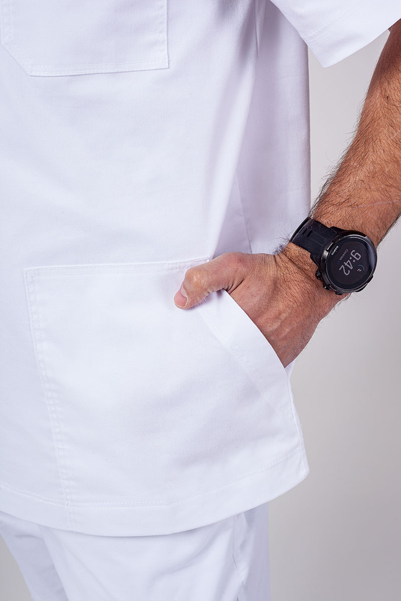 Komplet medyczny męski Sunrise Uniforms Active Men (bluza Flex, spodnie Flow jogger) biały-6