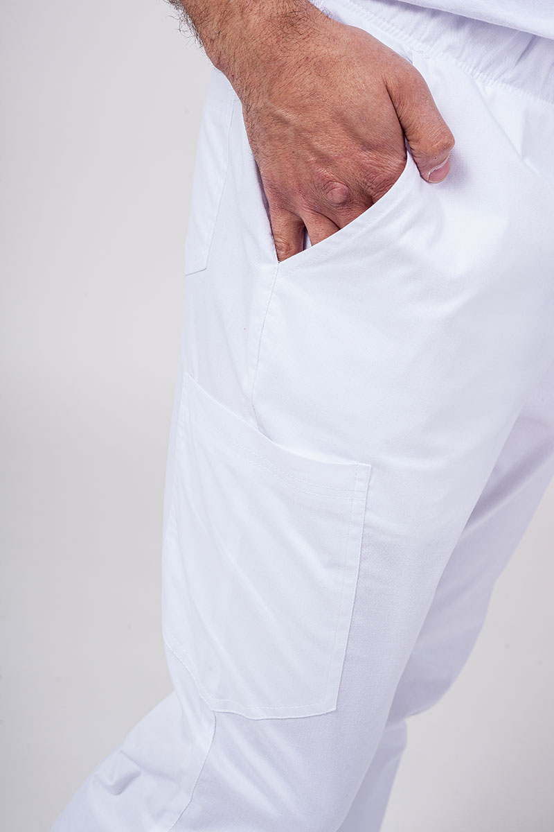 Komplet medyczny męski Sunrise Uniforms Active Men (bluza Flex, spodnie Flow jogger) biały-9