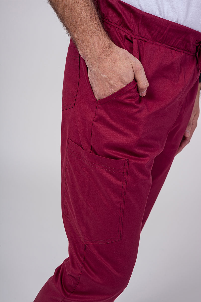 Komplet medyczny męski Sunrise Uniforms Active Men (bluza Flex, spodnie Flow jogger) wiśniowy-8
