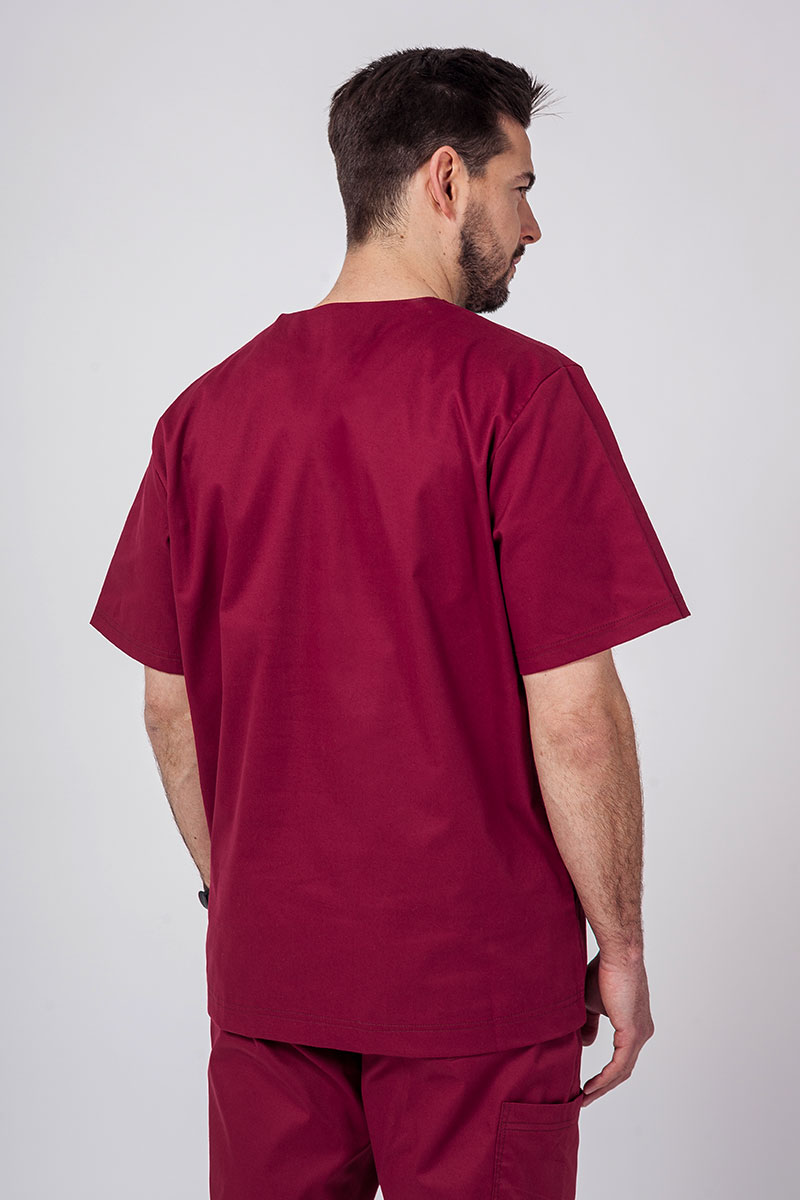 Komplet medyczny męski Sunrise Uniforms Active Men (bluza Flex, spodnie Flow jogger) wiśniowy-3