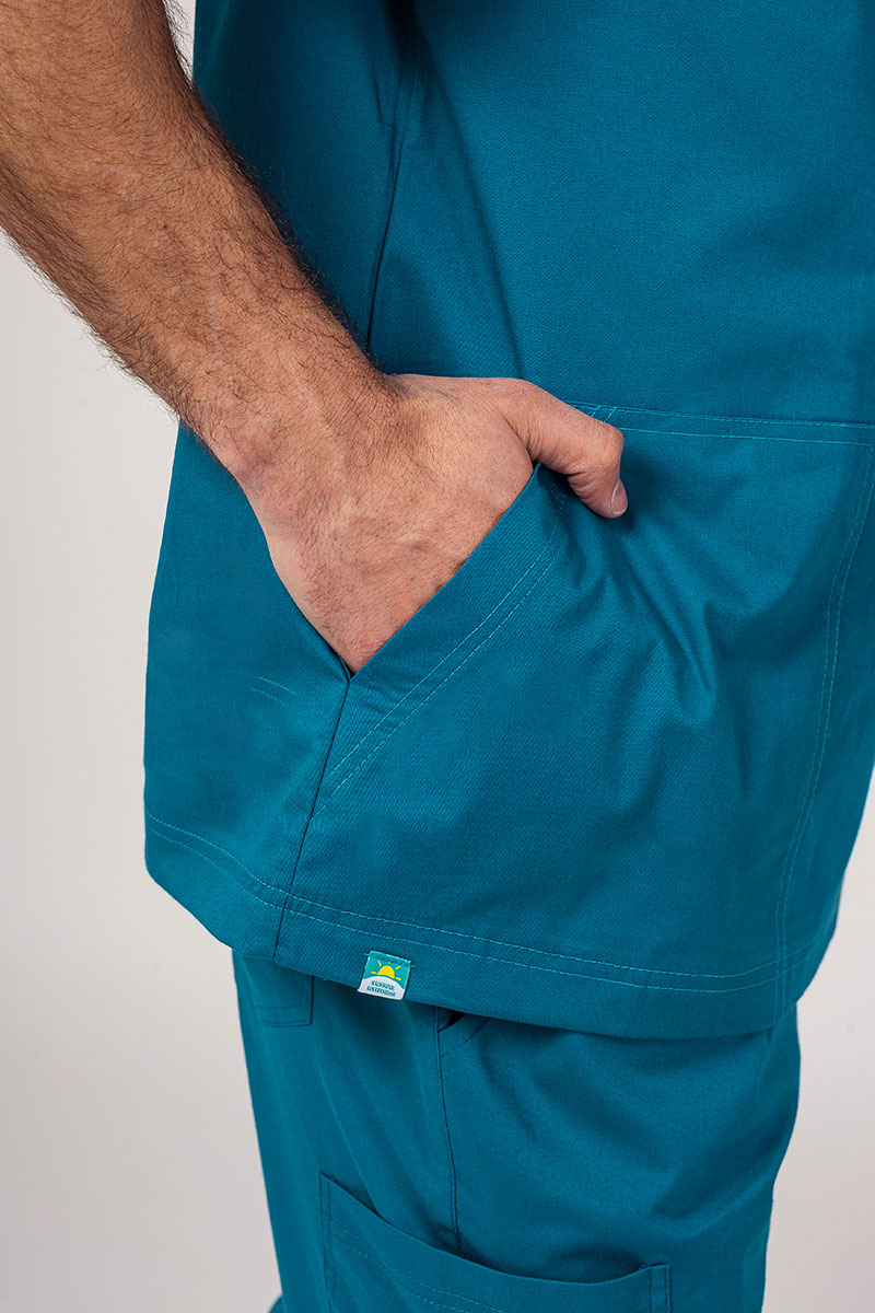 Komplet medyczny męski Sunrise Uniforms Active Men (bluza Flex, spodnie Flow jogger) karaibski błękit-6