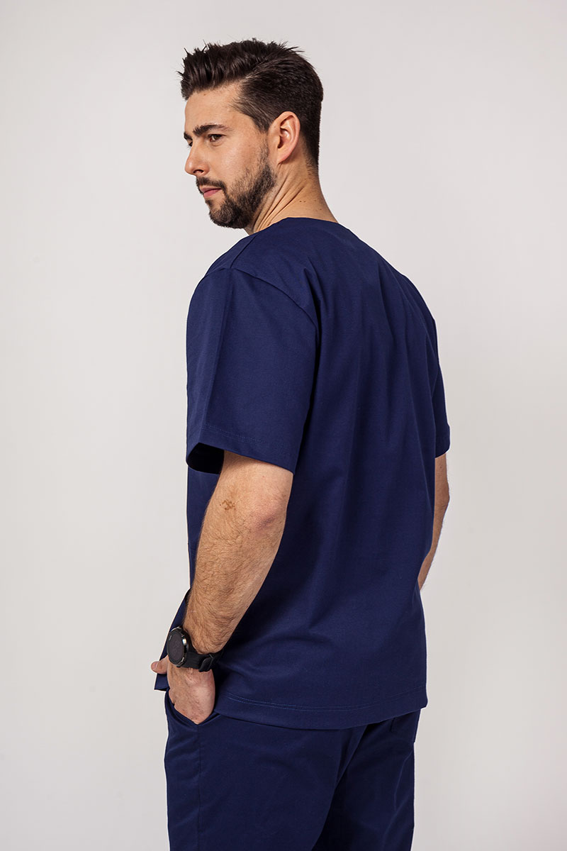 Komplet medyczny męski Sunrise Uniforms Active Men (bluza Flex, spodnie Flow jogger) ciemny granat-3