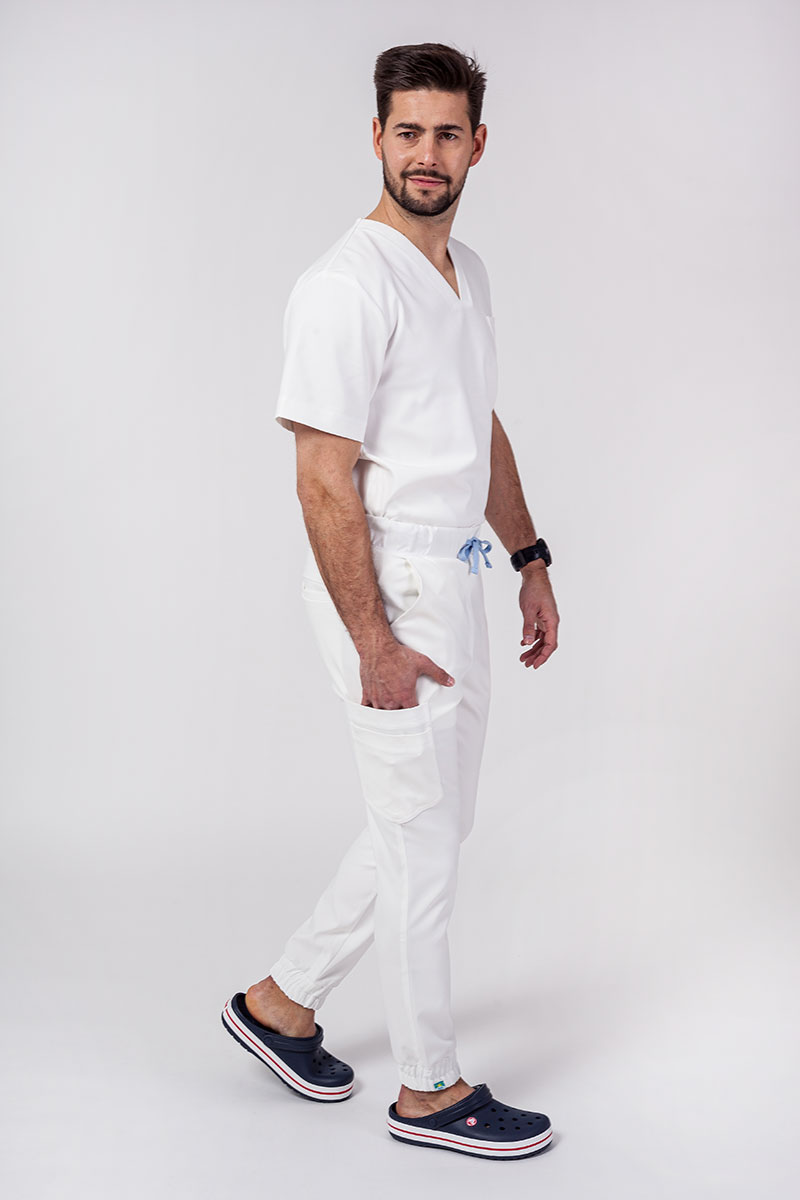 Spodnie medyczne męskie Sunrise Uniforms Premium Select jogger ecru-4