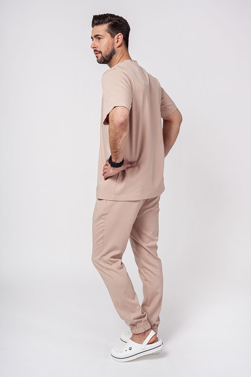 Spodnie medyczne męskie Sunrise Uniforms Premium Select jogger beżowe-5