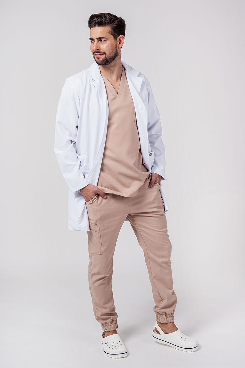 Komplet medyczny męski Sunrise Uniforms Premium Men (bluza Dose, spodnie Select jogger) beżowy-13