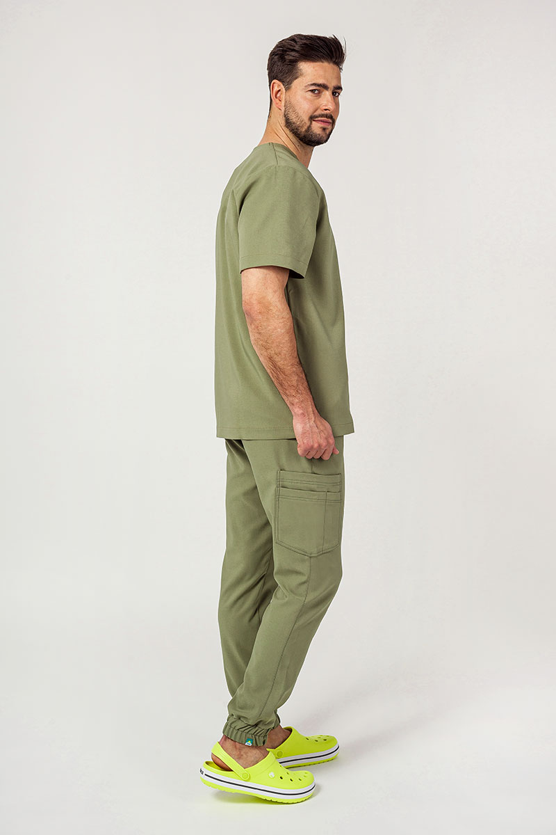 Komplet medyczny męski Sunrise Uniforms Premium Men (bluza Dose, spodnie Select jogger) oliwkowy-1