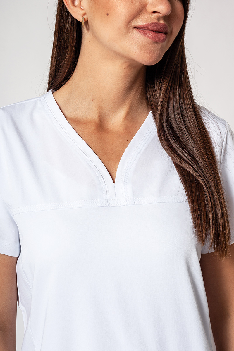 Komplet medyczny Adar Uniforms Ultimate biały (z bluzą Sweetheart - elastic)-4