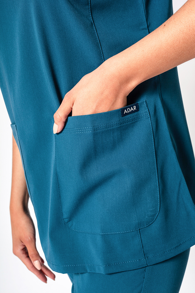 Komplet medyczny Adar Uniforms Ultimate karaibski błękit (z bluzą Sweetheart - elastic)-5