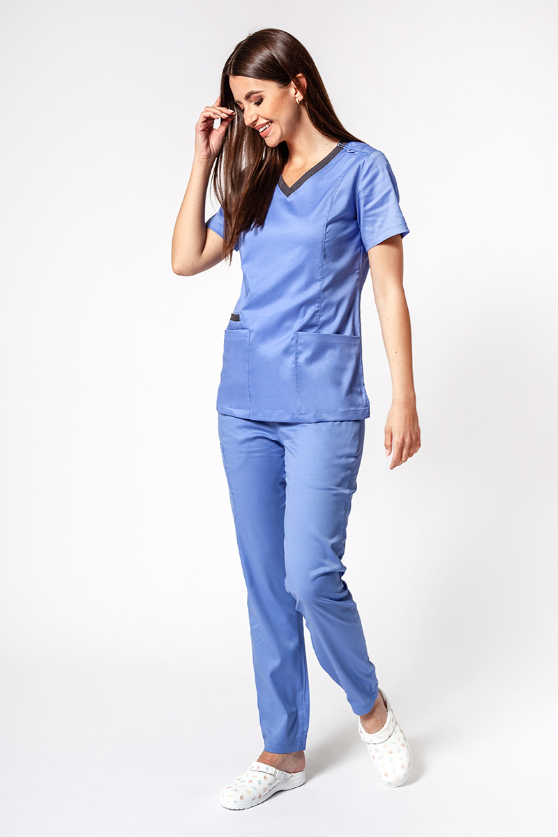 Spodnie medyczne damskie Maevn Matrix semi-jogger klasyczny błękit-7