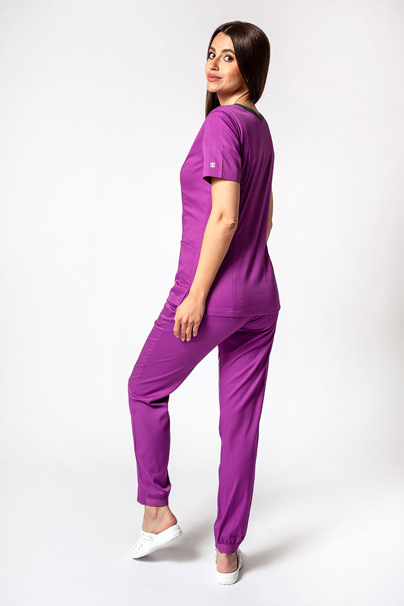 Spodnie medyczne damskie Maevn Matrix Contrast semi-jogger fioletowe-6