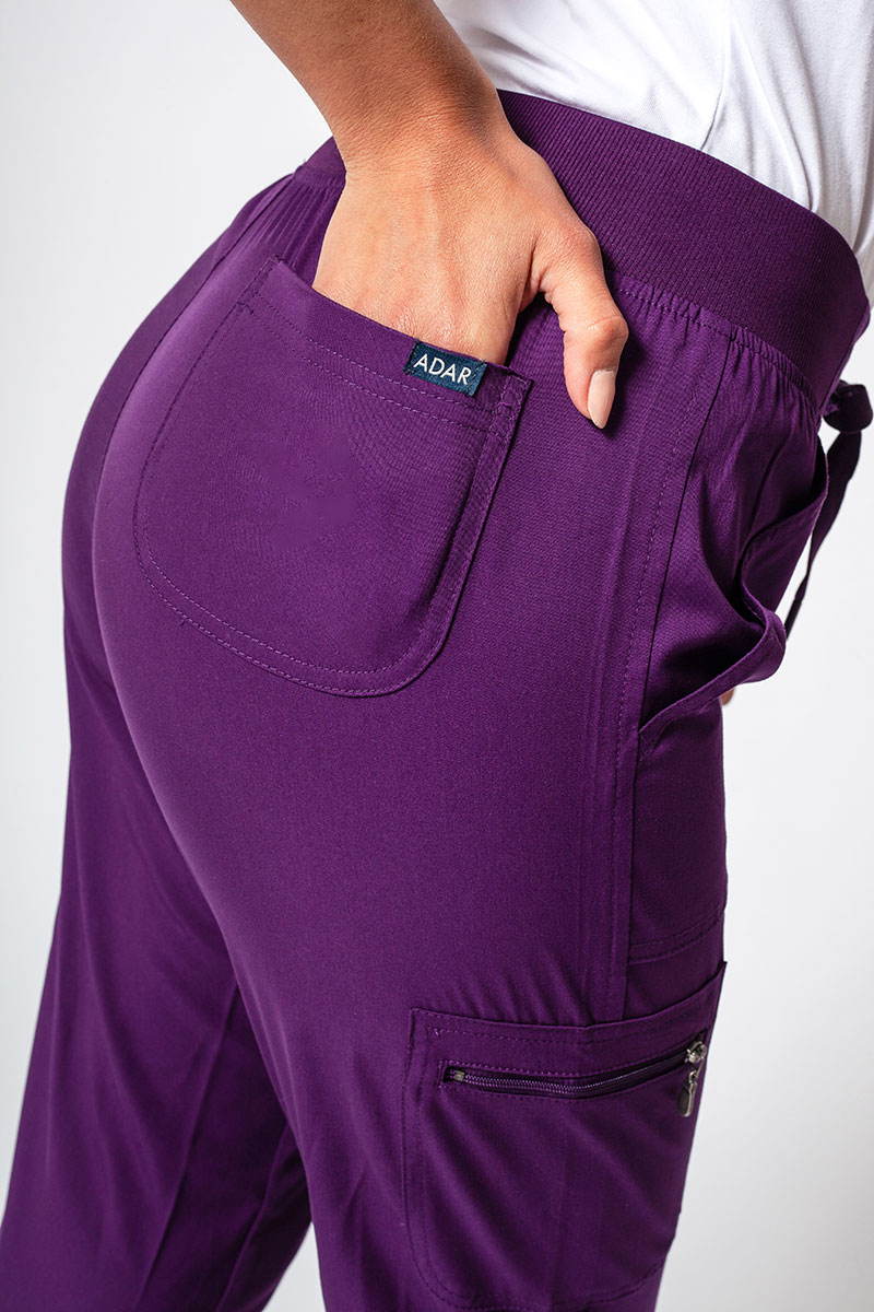 Spodnie damskie Adar Uniforms Ultimate Yoga Jogger fioletowe-4