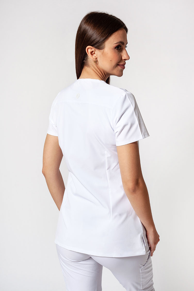Komplet medyczny Adar Uniforms Cargo biały (z bluzą Notched - elastic)-3