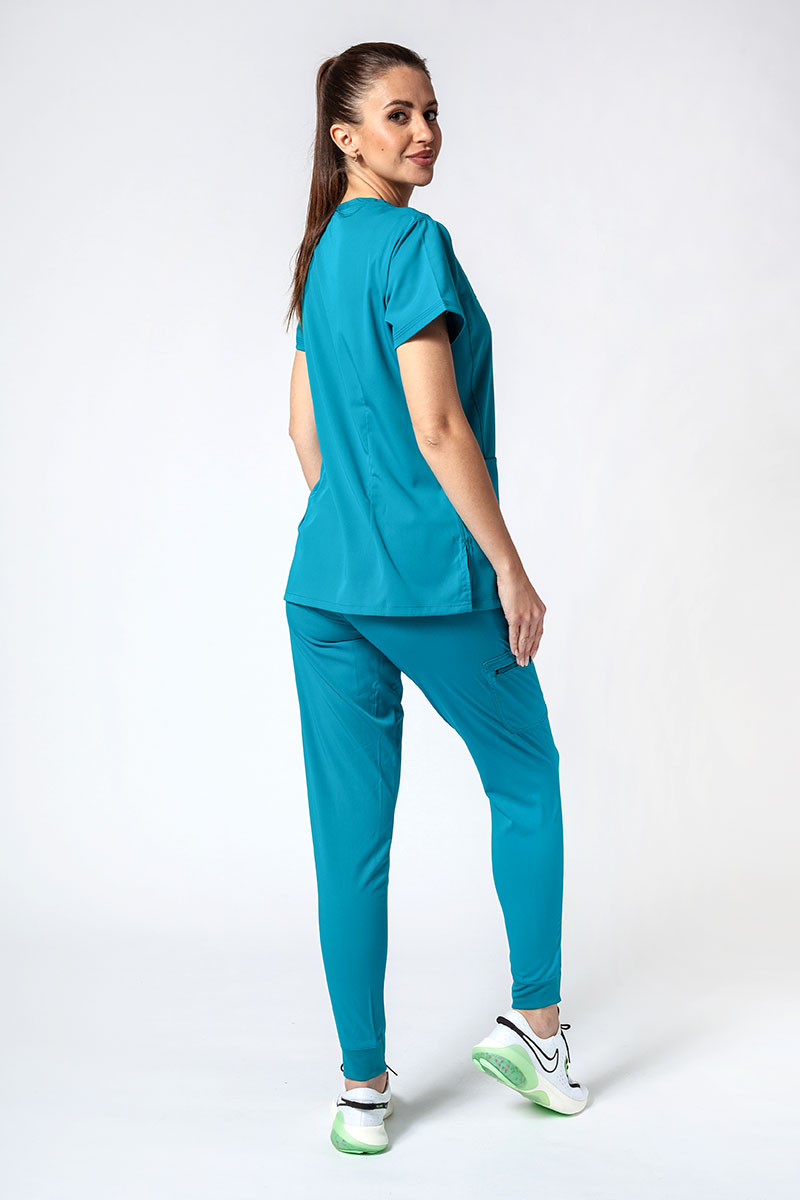 Komplet medyczny Adar Uniforms Ultimate morski błękit (z bluzą Sweetheart - elastic)-1