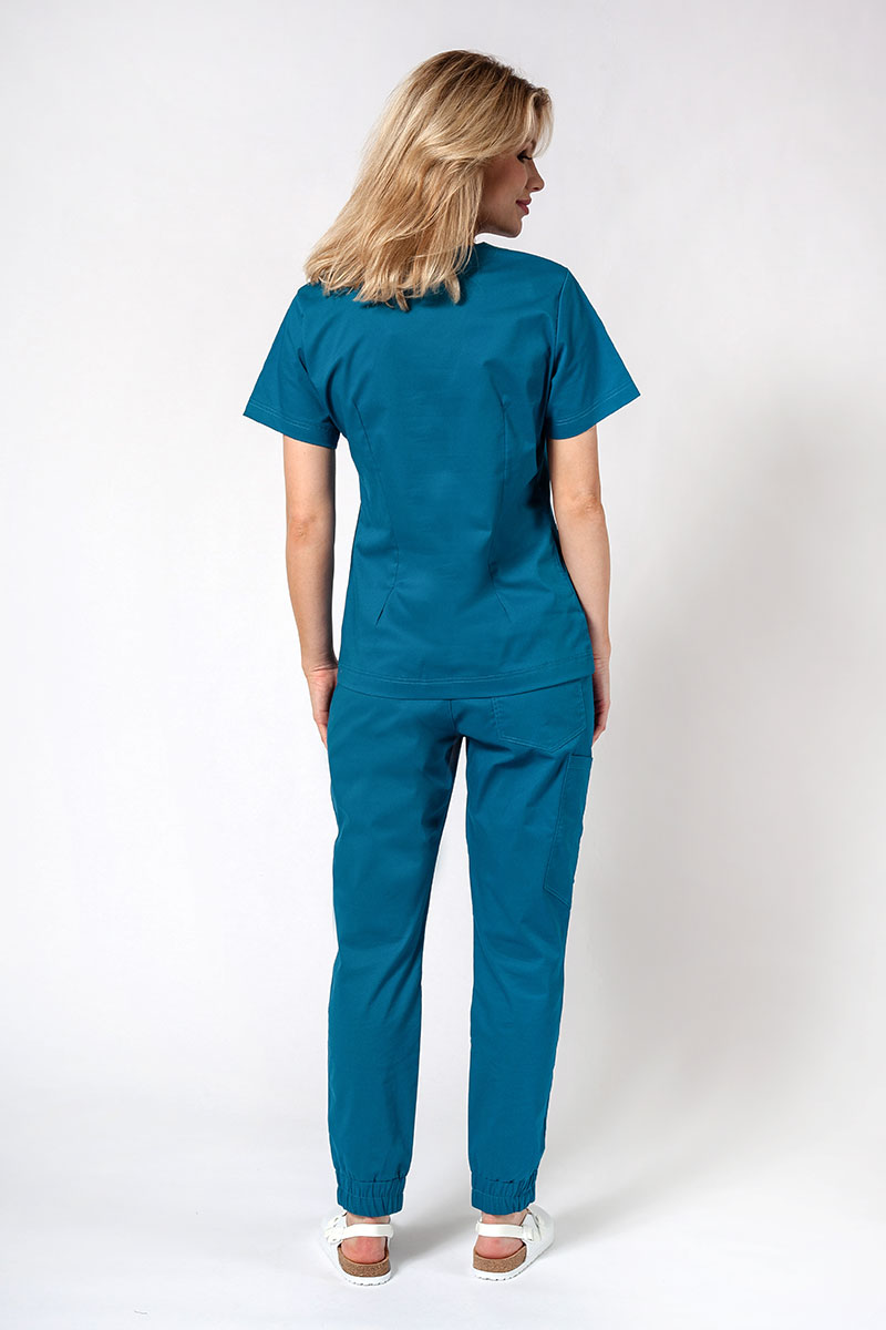 Komplet medyczny damski Sunrise Uniforms Active III (bluza Bloom, spodnie Air) karaibski błękit-1