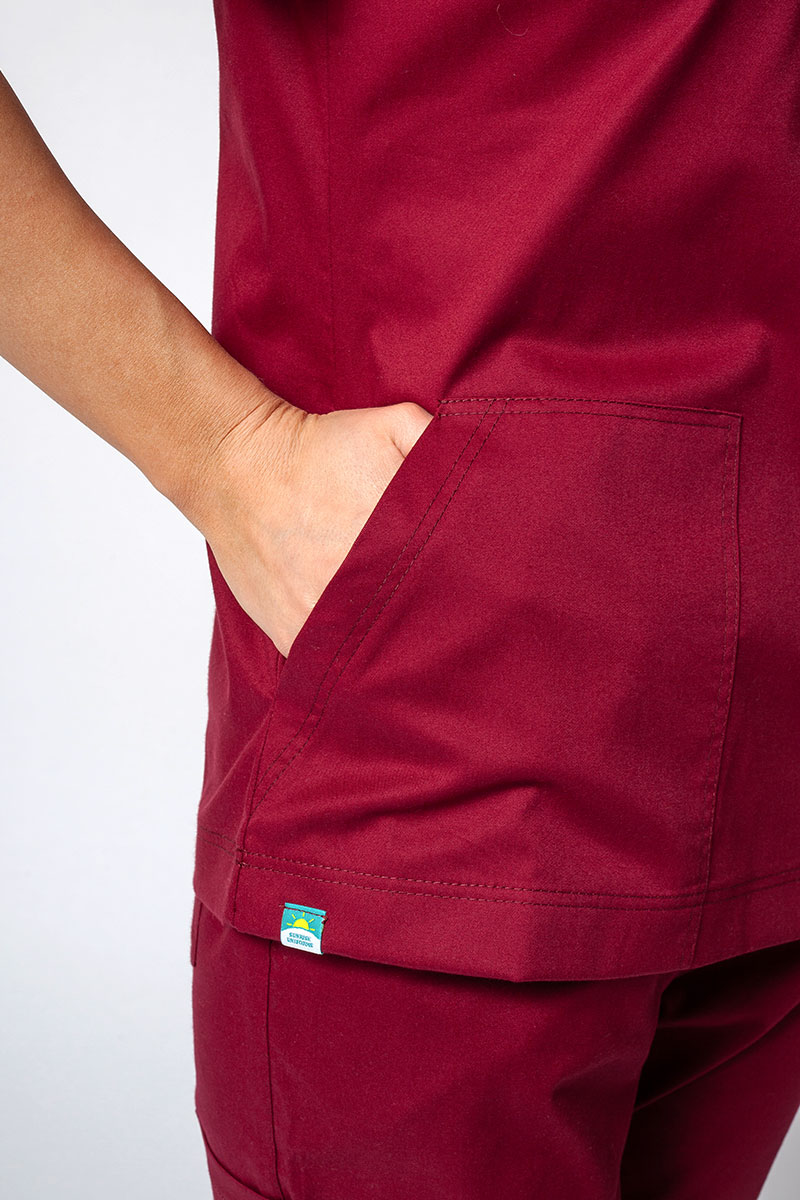 Komplet medyczny damski Sunrise Uniforms Active III (bluza Bloom, spodnie Air) wiśniowy-5