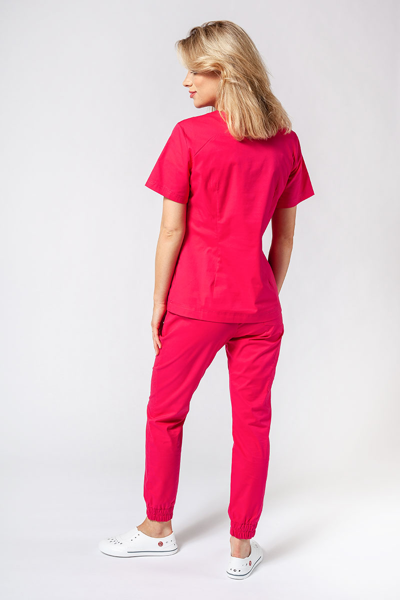 Komplet medyczny damski Sunrise Uniforms Active III (bluza Bloom, spodnie Air) malinowy-1