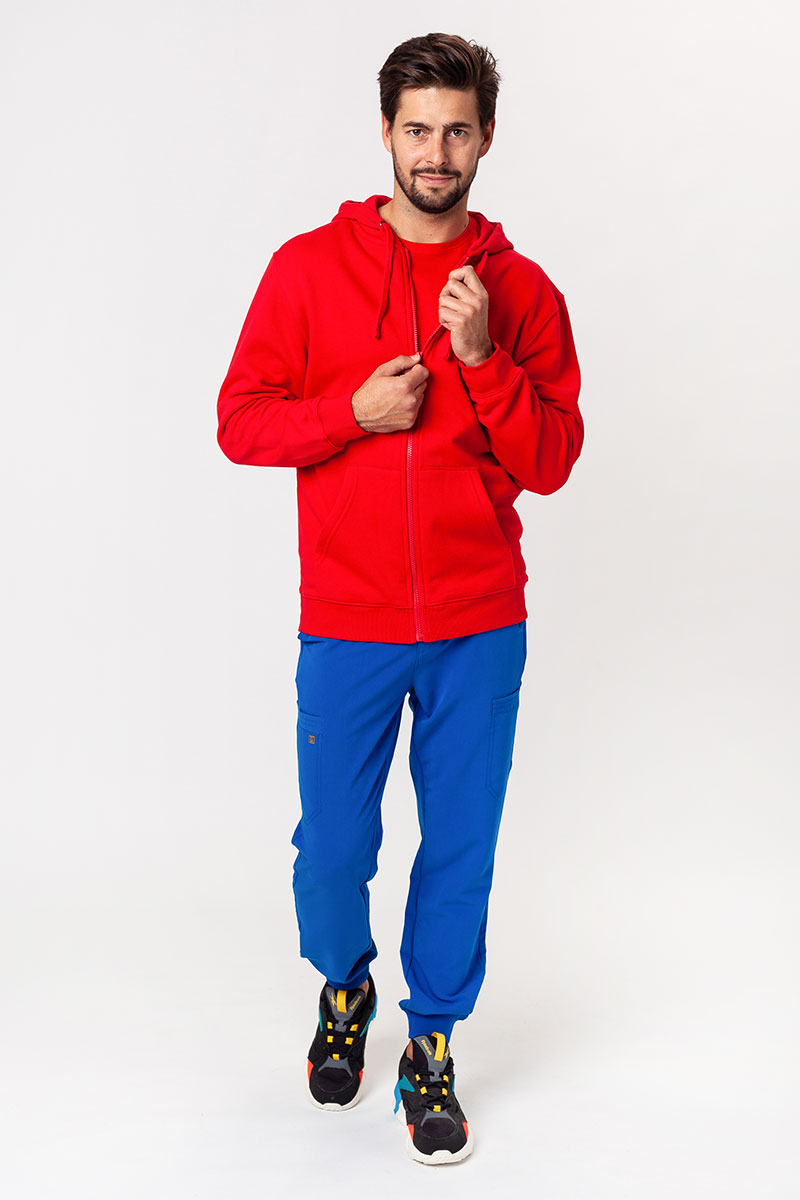 Bluza dresowa męska z kapturem Malfini Trendy Zipper czerwona-1