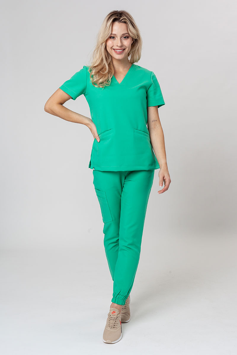 Spodnie medyczne damskie Sunrise Uniforms Premium Chill jogger jasnozielone-6