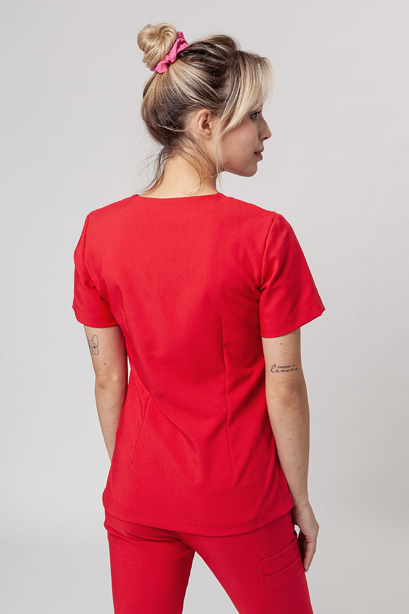 Bluza medyczna damska Sunrise Uniforms Premium Joy czerwona-1