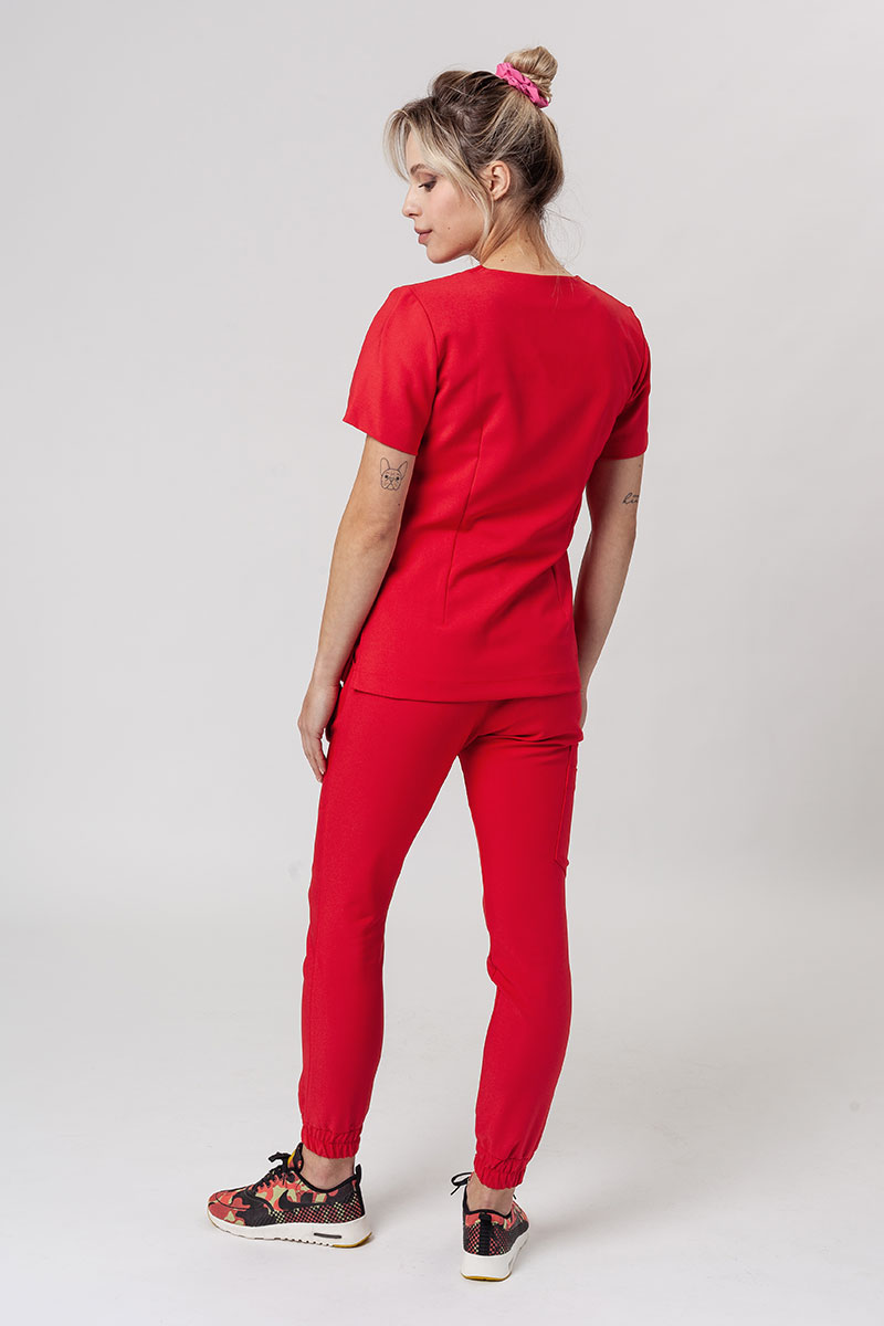 Spodnie medyczne damskie Sunrise Uniforms Premium Chill jogger czerwone-7