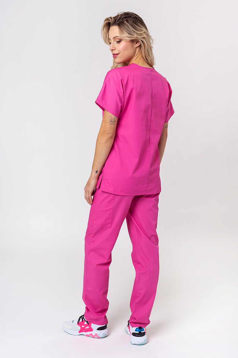 Komplet medyczny damski Cherokee Originals (bluza V-neck, spodnie N.Rise) różowy-1