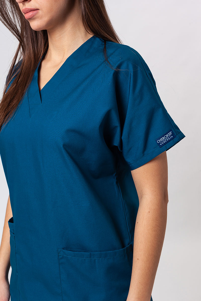 Komplet medyczny damski Cherokee Originals (bluza V-neck, spodnie N.Rise) karaibski błękit-5