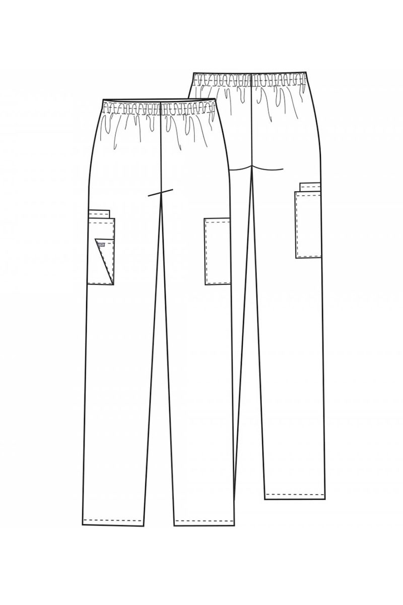 Komplet medyczny damski Cherokee Originals (bluza V-neck, spodnie N.Rise) wiśniowy-12