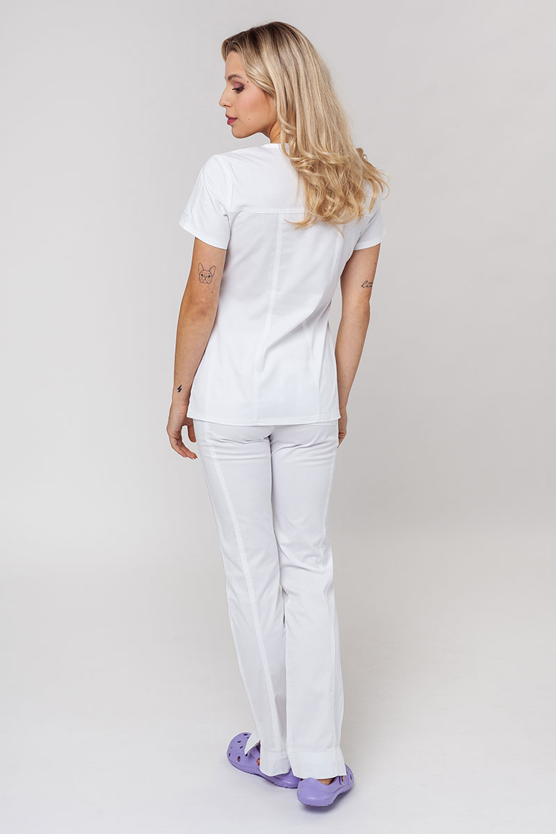 Spodnie medyczne damskie Cherokee Core Stretch Mid Rise białe-7