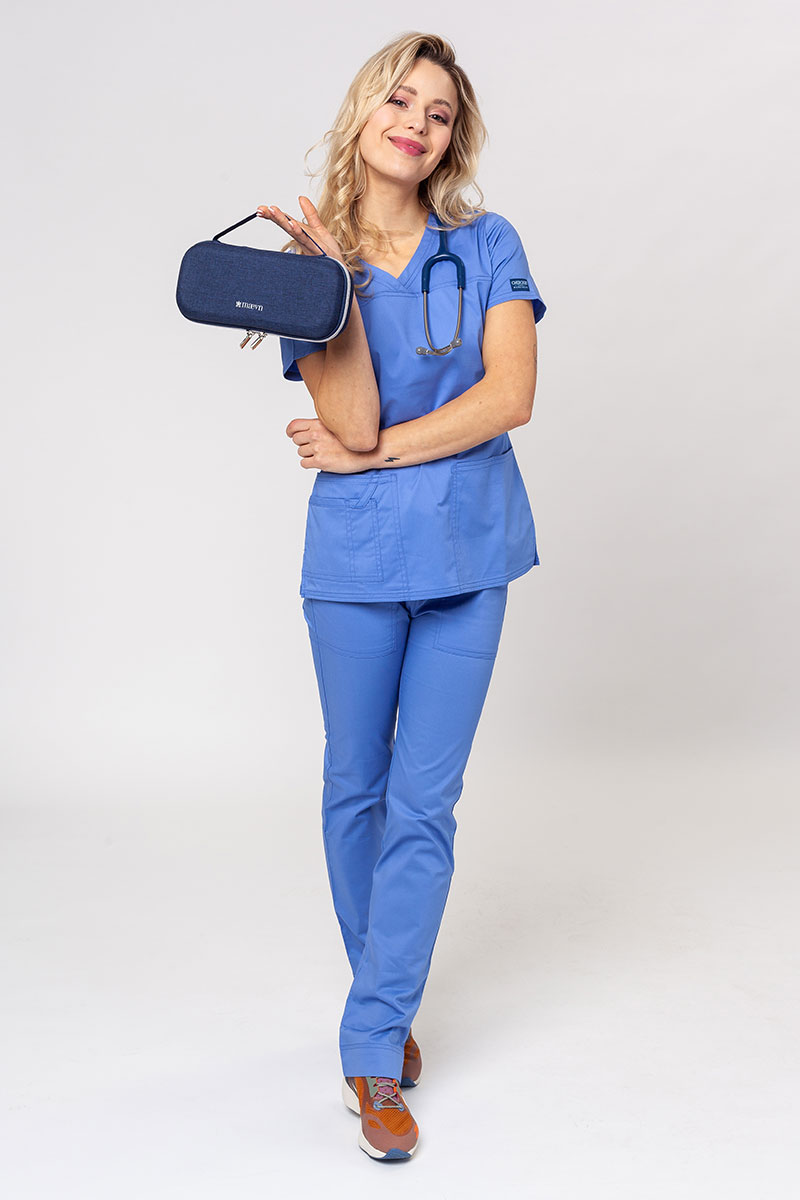 Komplet medyczny damski Cherokee Core Stretch (bluza Core, spodnie Mid Rise) klasyczny błękit-3