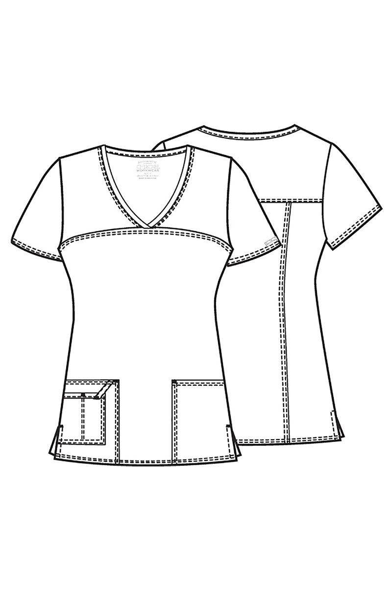 Komplet medyczny damski Cherokee Core Stretch (bluza Core, spodnie Mid Rise) ciemny granat-13
