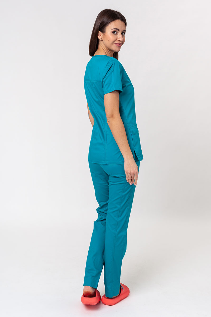 Komplet medyczny damski Cherokee Core Stretch (bluza Core, spodnie Mid Rise) morski błękit-1