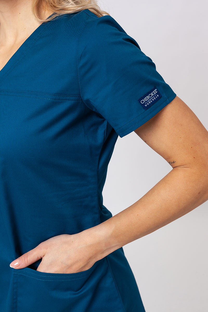 Komplet medyczny damski Cherokee Core Stretch (bluza Core, spodnie Mid Rise) karaibski błękit-6