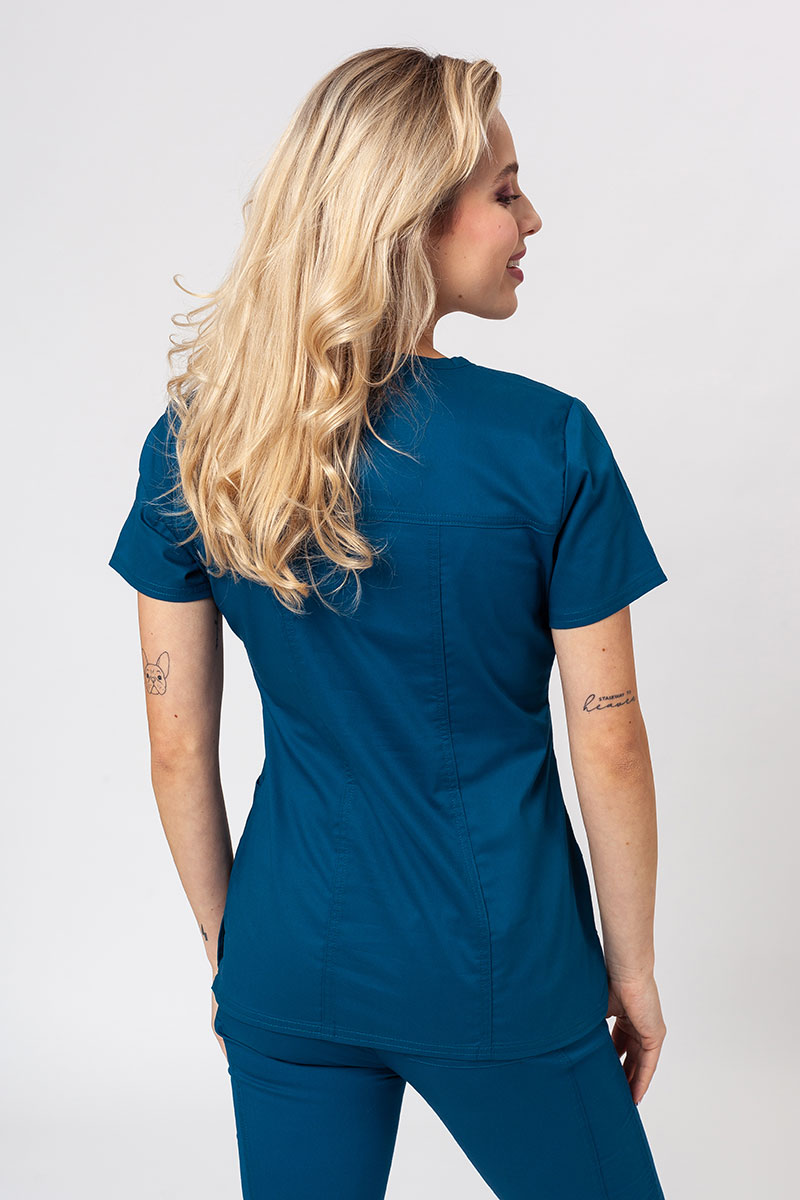 Komplet medyczny damski Cherokee Core Stretch (bluza Core, spodnie Mid Rise) karaibski błękit-3