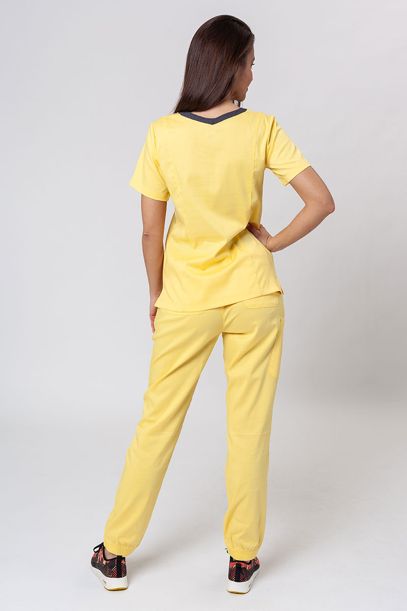 Spodnie medyczne damskie Maevn Matrix semi-jogger żółte-3