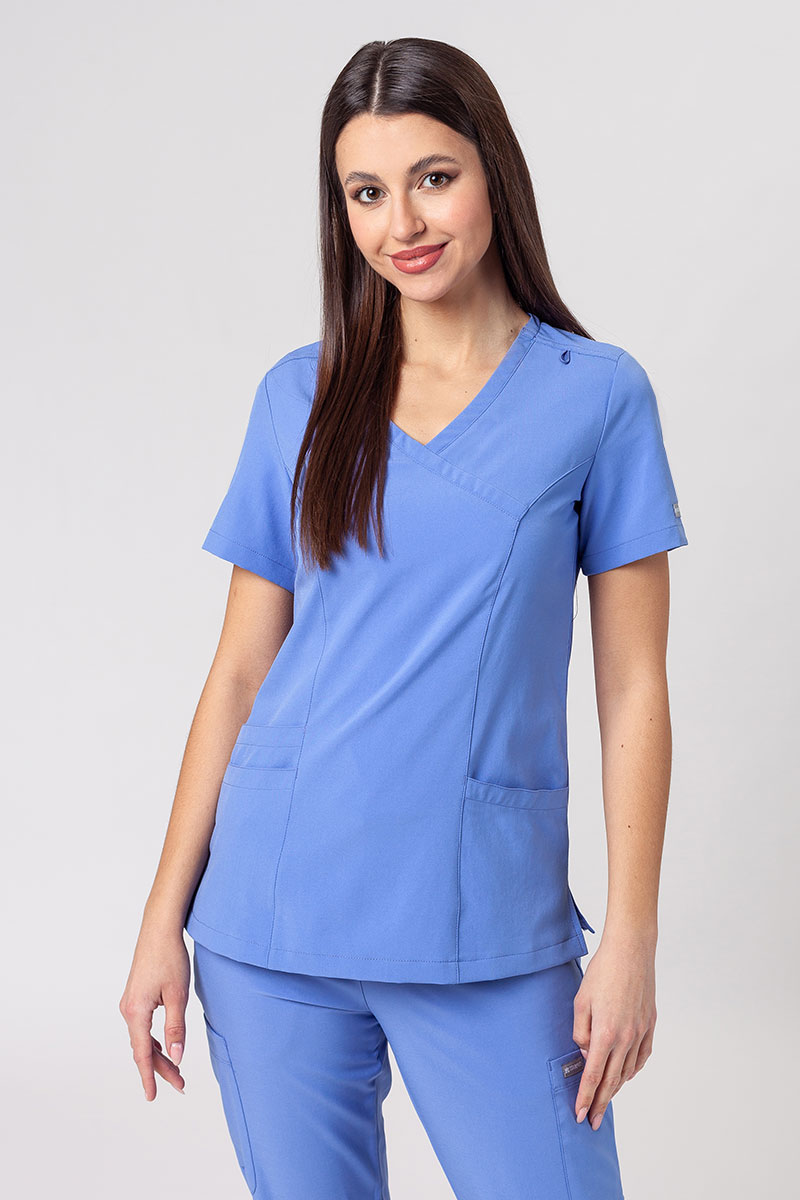 Komplet medyczny damski Maevn Momentum (bluza Asymetric, spodnie Jogger) klasyczny błękit-2
