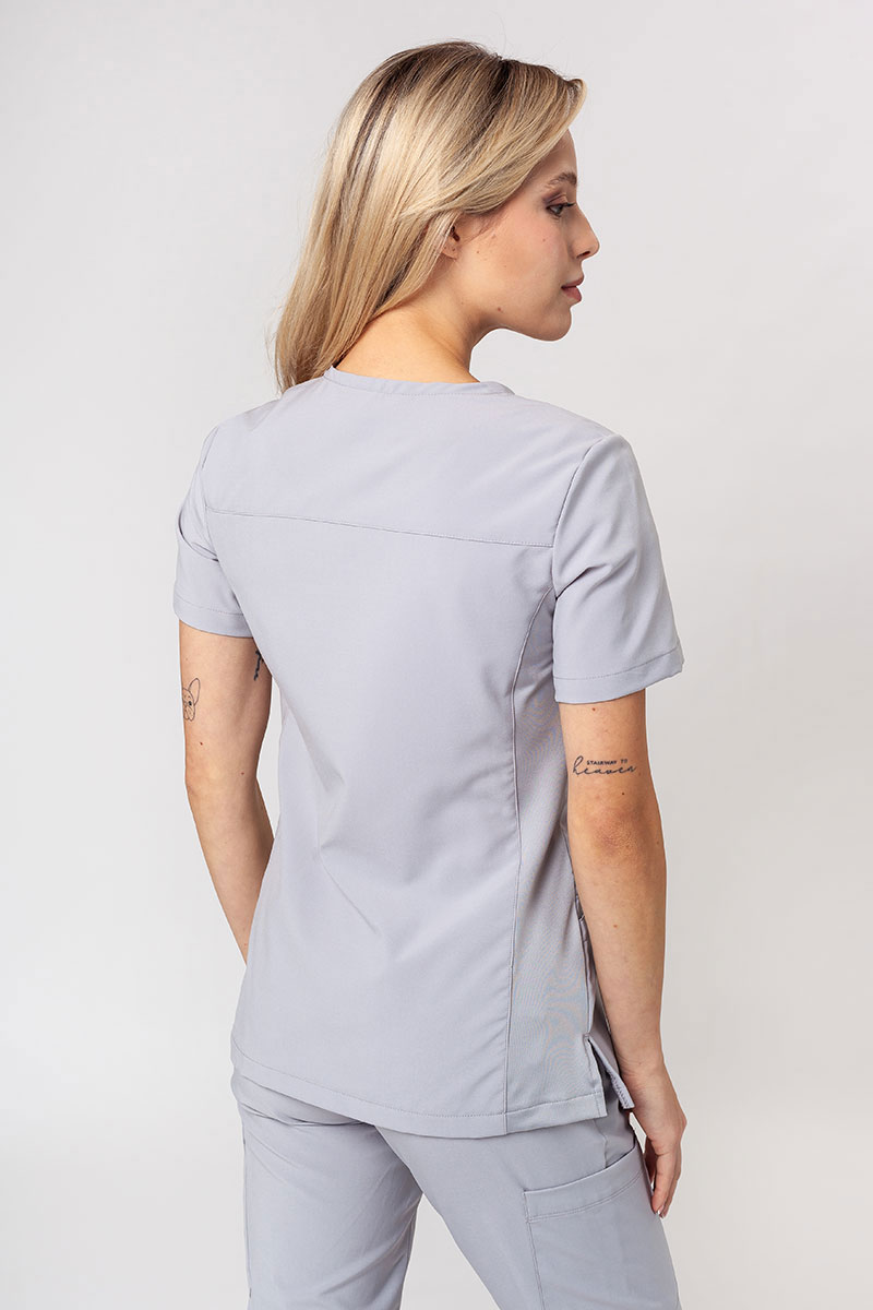 Komplet medyczny damski Maevn Momentum (bluza Asymetric, spodnie Jogger) popielaty-3