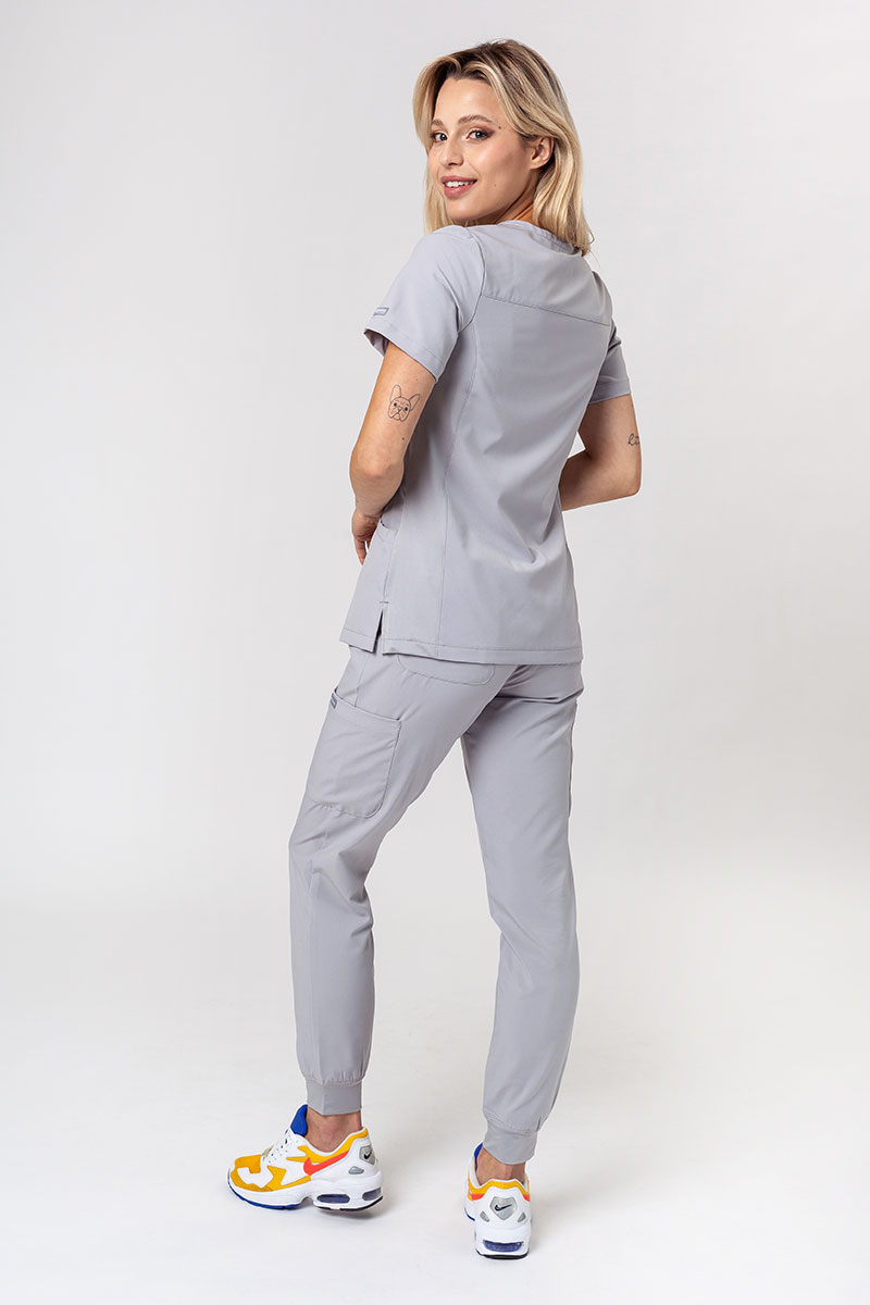 Komplet medyczny damski Maevn Momentum (bluza Asymetric, spodnie Jogger) popielaty-1