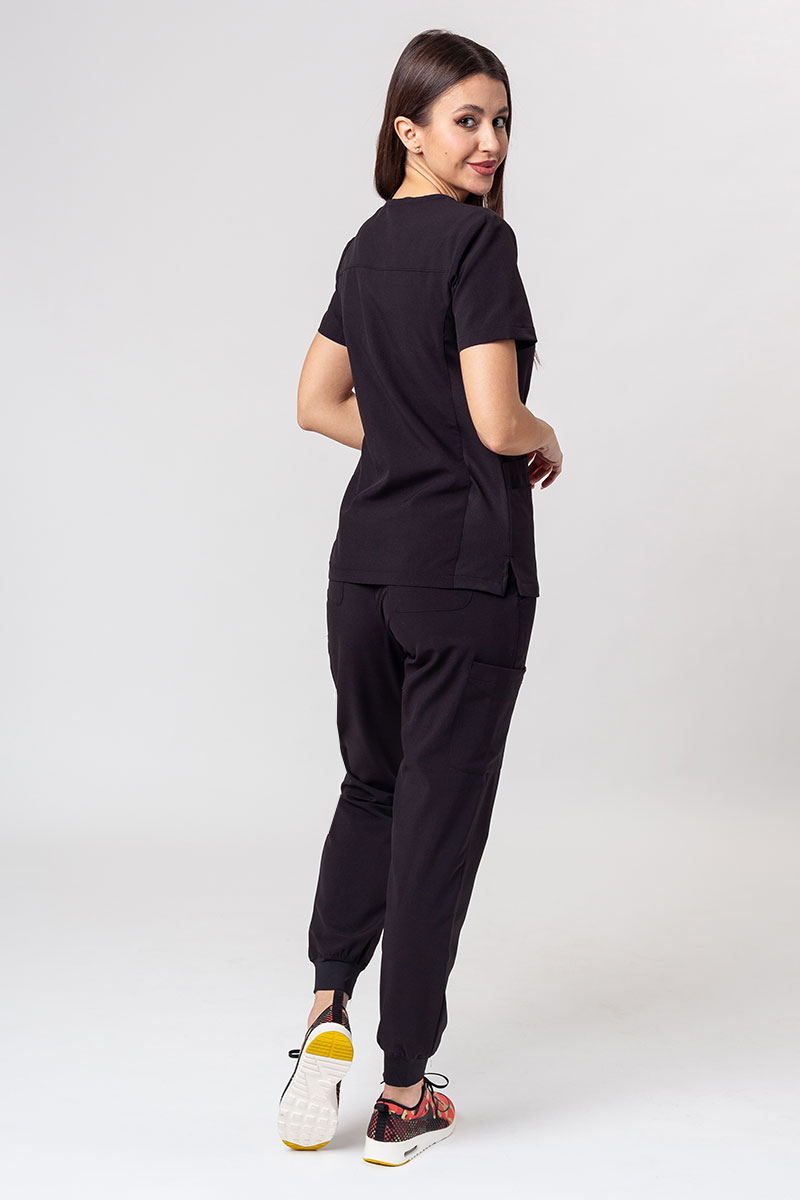 Komplet medyczny damski Maevn Momentum (bluza Asymetric, spodnie Jogger) czarny-1