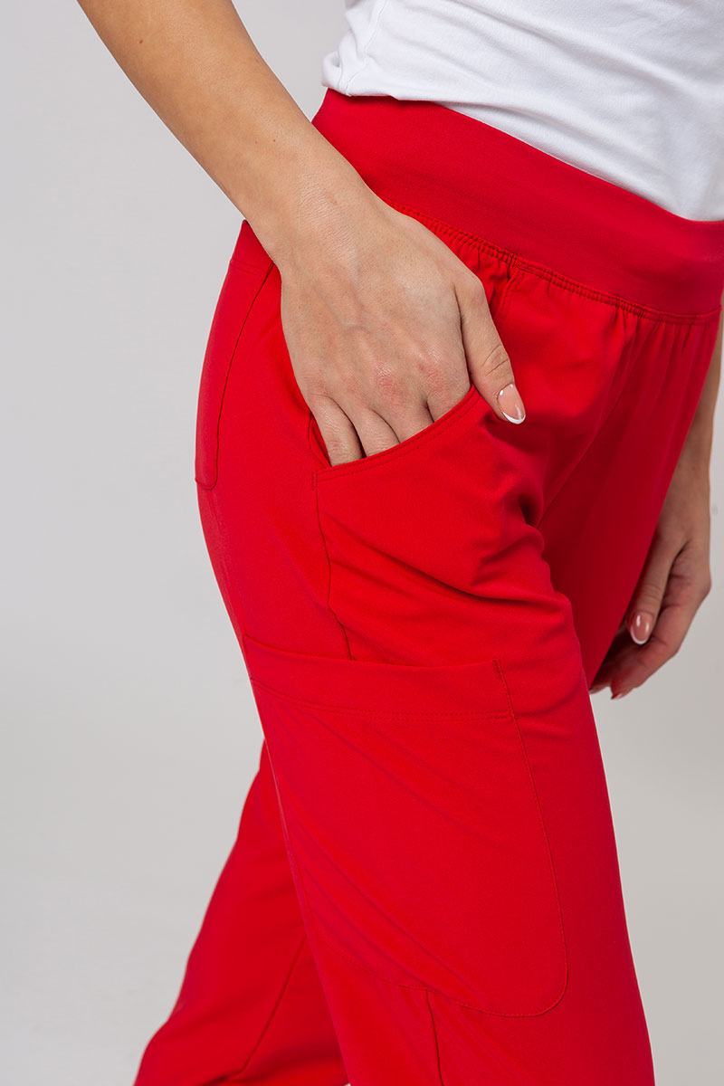 Komplet medyczny damski Maevn Momentum (bluza Asymetric, spodnie Jogger) czerwony-12