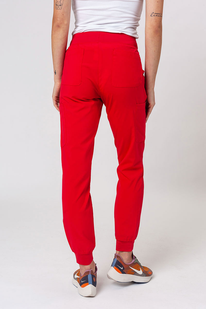 Komplet medyczny damski Maevn Momentum (bluza Asymetric, spodnie Jogger) czerwony-10