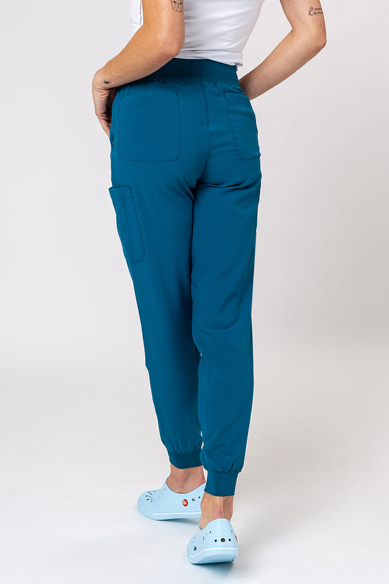 Komplet medyczny damski Maevn Momentum (bluza Asymetric, spodnie Jogger) karaibski błękit-8