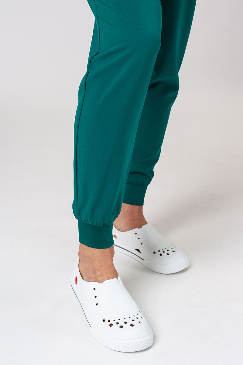 Komplet medyczny damski Maevn Momentum (bluza Asymetric, spodnie Jogger) zielony-14