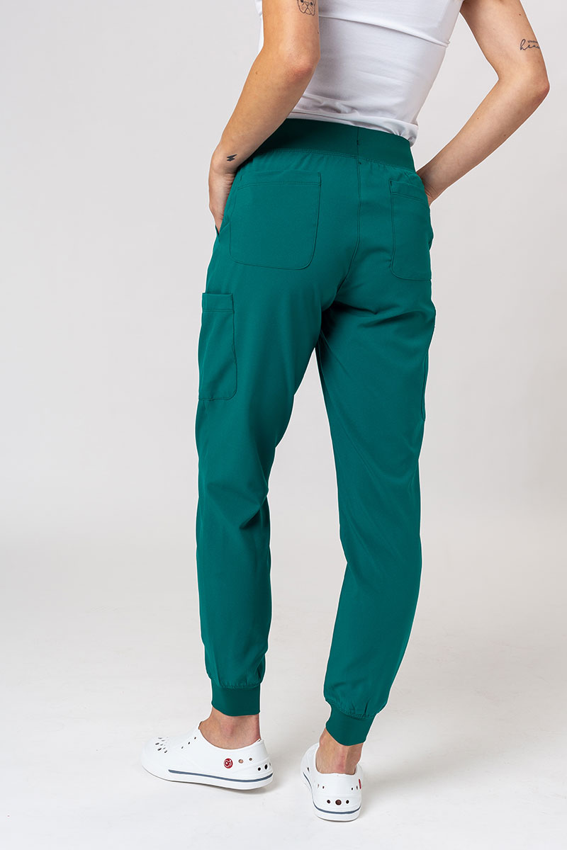 Komplet medyczny damski Maevn Momentum (bluza Asymetric, spodnie Jogger) zielony-11