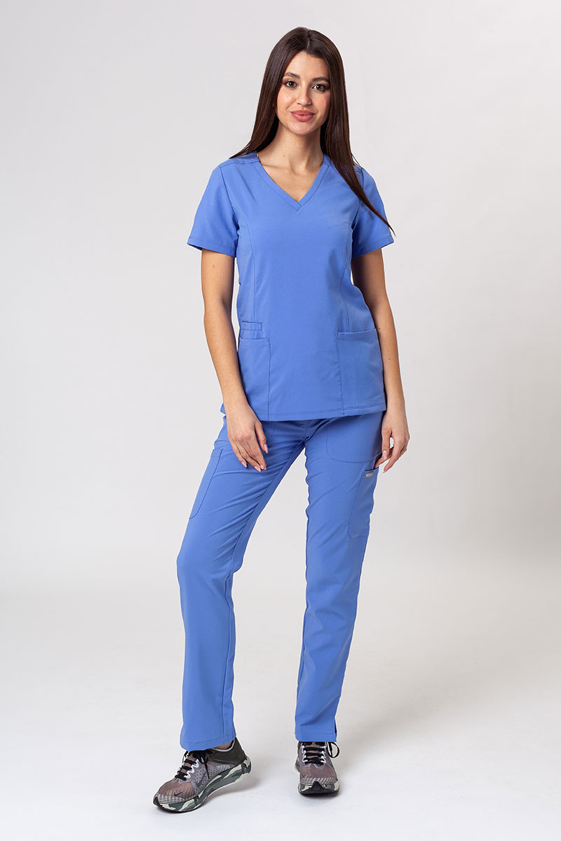 Spodnie medyczne damskie Maevn Momentum 6-pocket klasyczny błękit-5