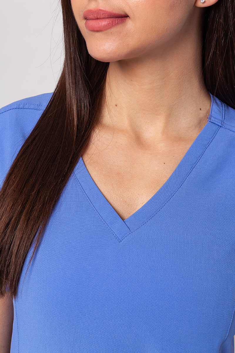 Komplet medyczny damski Maevn Momentum (bluza Double V-neck, spodnie 6-pocket) klasyczny błękit-4