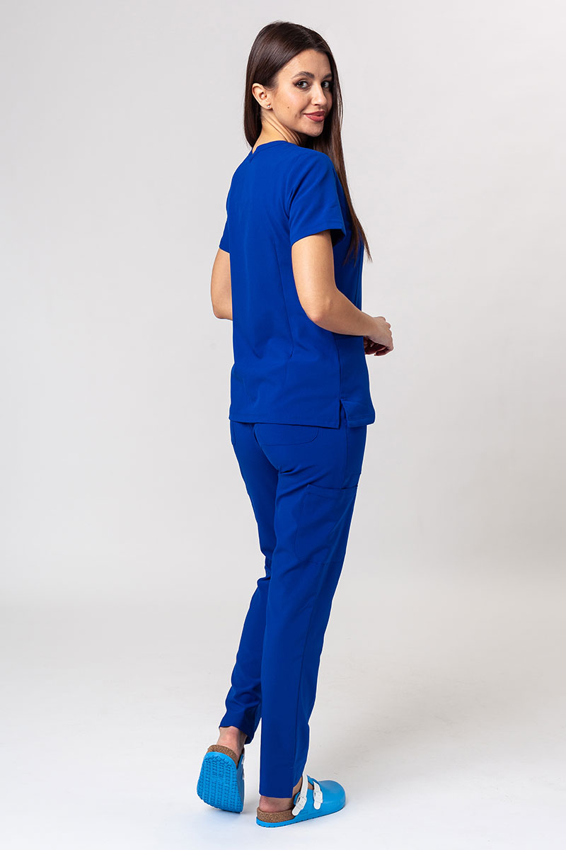Komplet medyczny damski Maevn Momentum (bluza Double V-neck, spodnie 6-pocket) granatowy-1